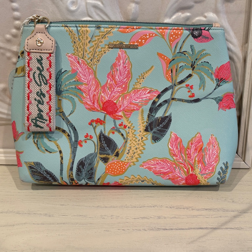 Spartina 449 Floral Clutch in Pink and Blue